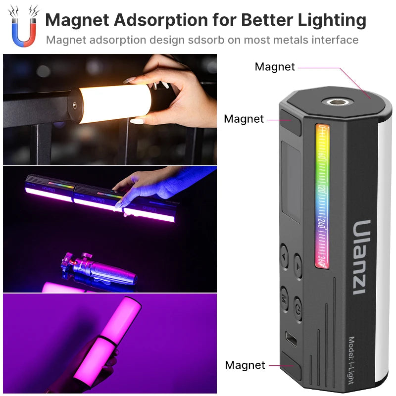 Ulanzi i-Light VL119 RGB Handheld Light Wand LED RGB Light for Video Vlog