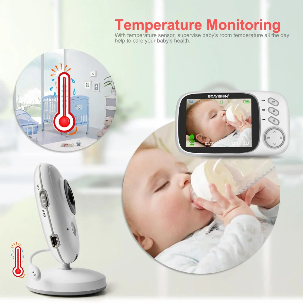 Baby Monitor Camera 2 Way Audio Talk Night Vision Surveillance Security Camera