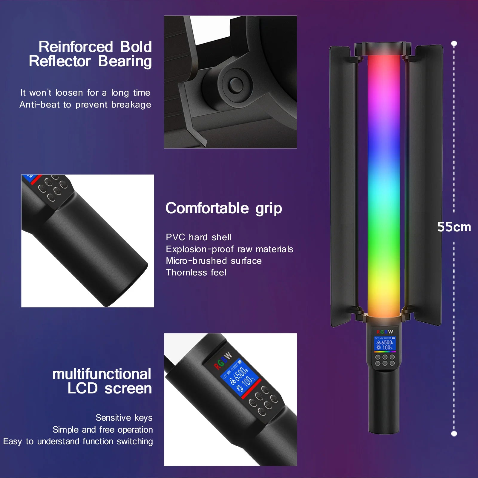 RGB Photography Video Light Stick Wand Party Colorful LED Lamp