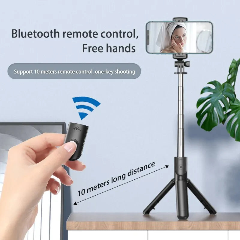 Bluetooth Wireless Selfie Stick Mini Tripod Extendable Remote Shutter For Phone Holder