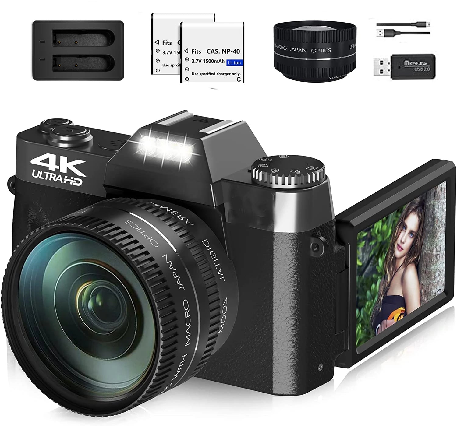 48MP Best Cheap Camera for Photography Beginners 4K WIFI Vlog Video Recorder