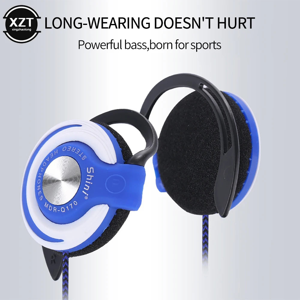 High Quality Wired Headphones Heavy Bass Headset Adjustable Ear hook Earphones