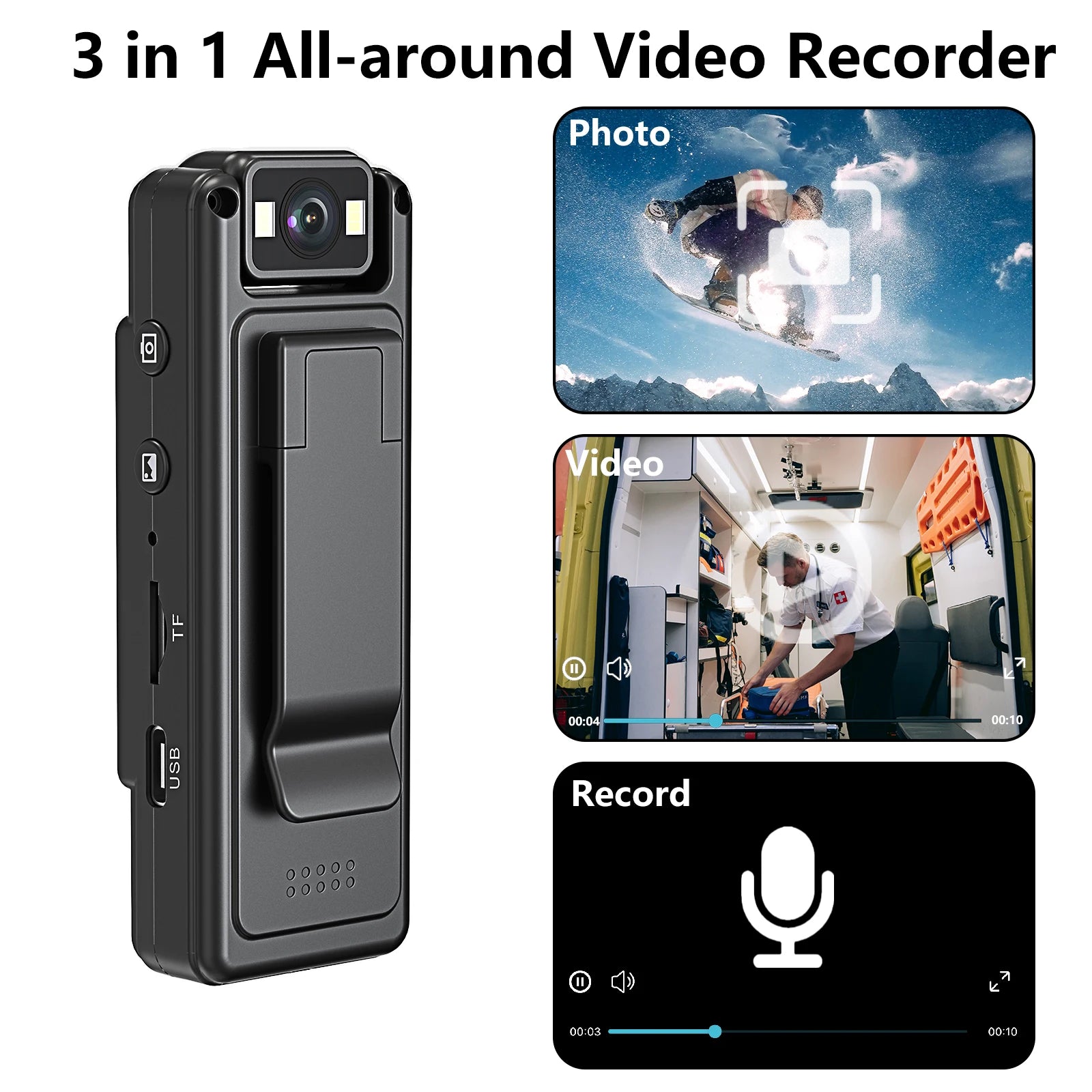 Best Small Action Camera 1080P Portable Video Recorder Small Body Cam Night Vision