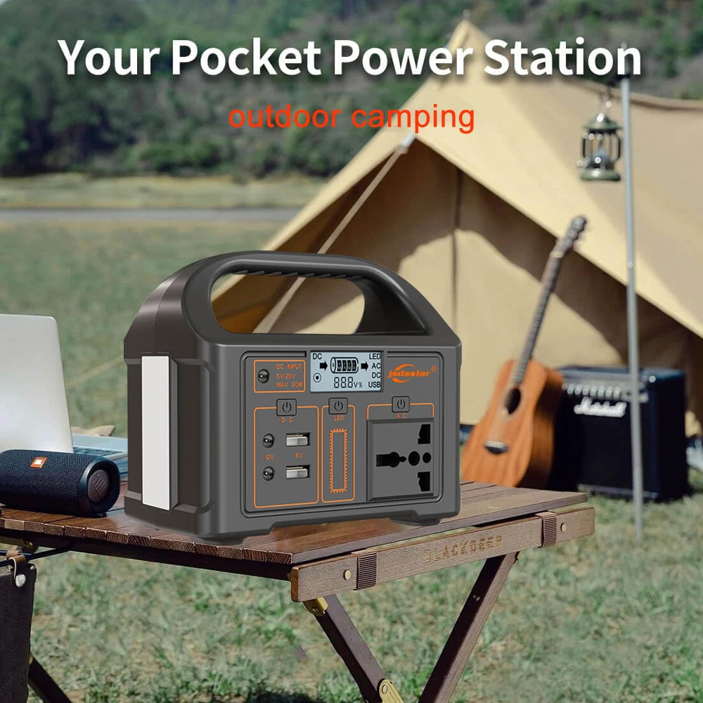 100W Portable Power Station Solar Powered Generator for Camping 24000mAh LiFePO4