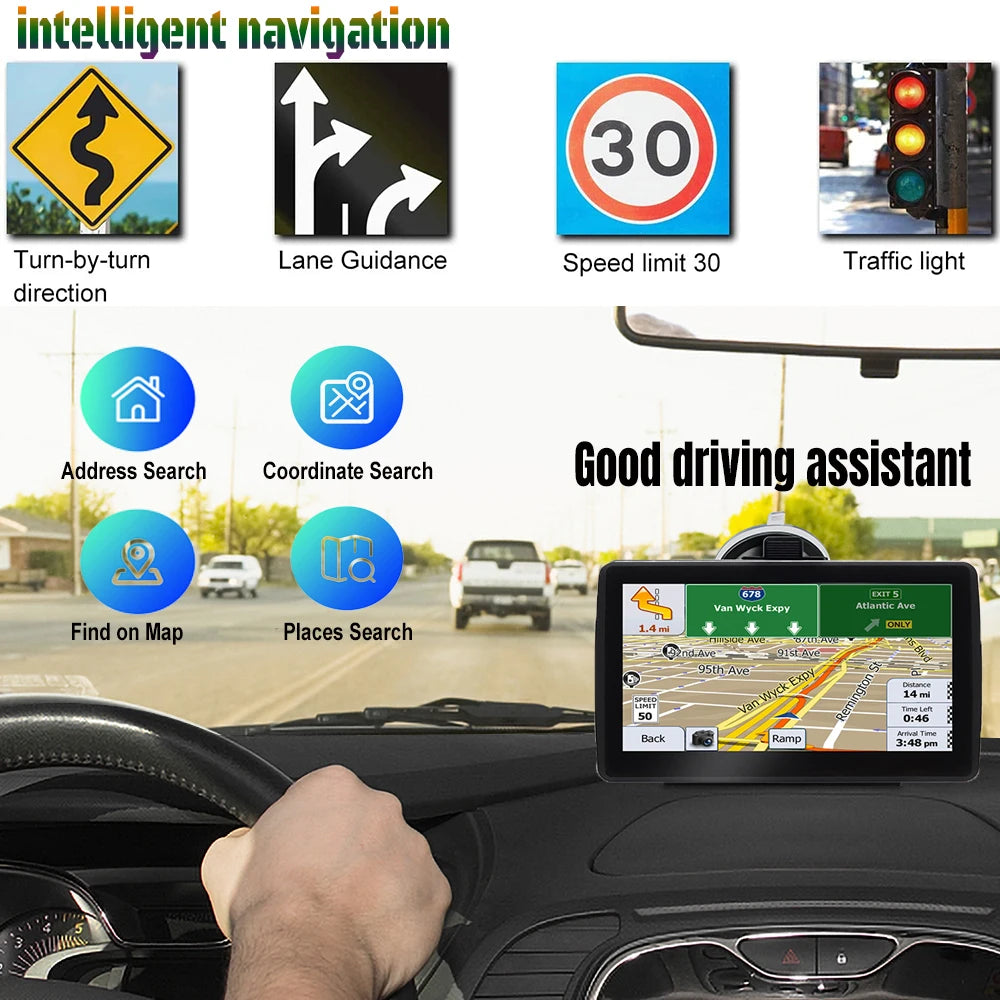 7 Inch Best Rated Truck GPS Navigation for Car Truck SAT Navigator Europe America Map