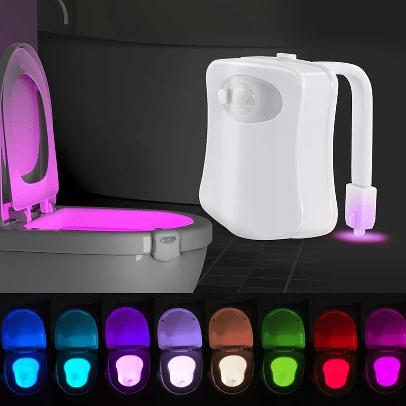 Toilet Bowl Night Light with Motion Sensor LED 16/8 Colors Waterproof Backlight