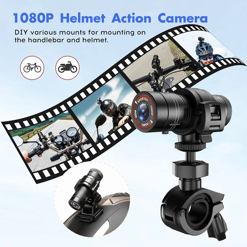 Action Sports Camera Helmet 1080P Video Ideal for Bike, Cycle, Motorcycle