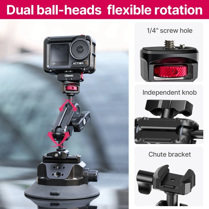 DSLR Camera Car Shooting Accessories Vlog Shoot Tool Car Windshield Mount