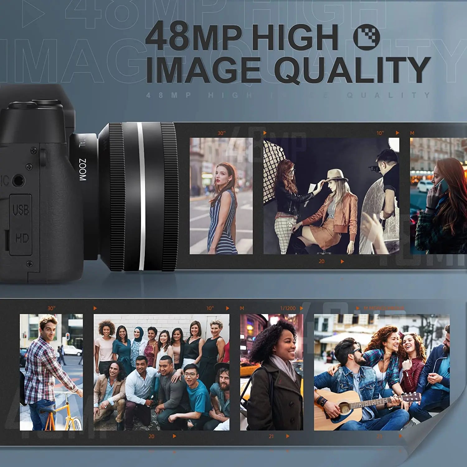 48MP Best Cheap Camera for Photography Beginners 4K WIFI Vlog Video Recorder