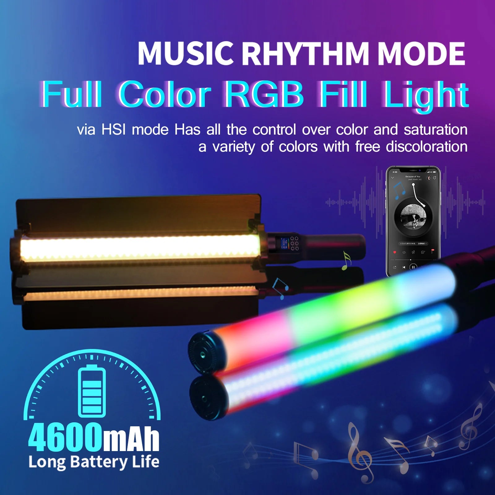 RGB Photography Video Light Stick Wand Party Colorful LED Lamp