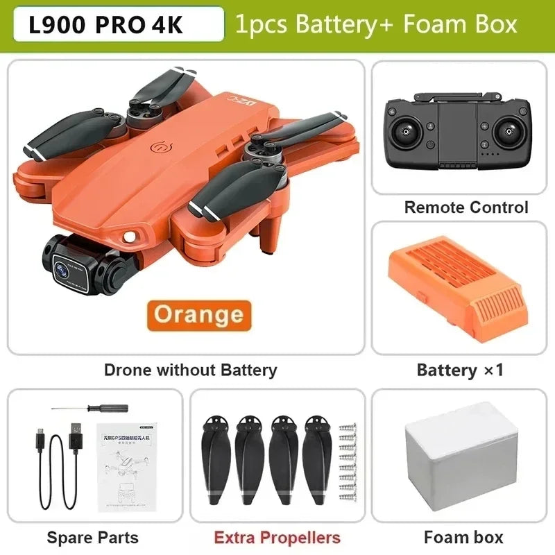 L900 PRO Brushless GPS Folding Drone 4k High Definition Aerial Photography Quadcopter Long Endurance Remote Control Aircraft Toy