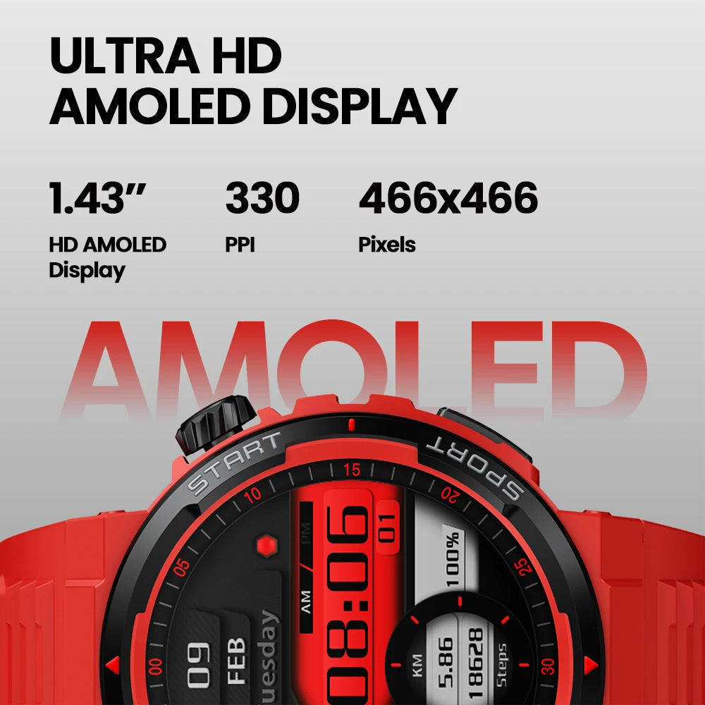 HD AMOLED Display Best Men's Sport Smart Watches