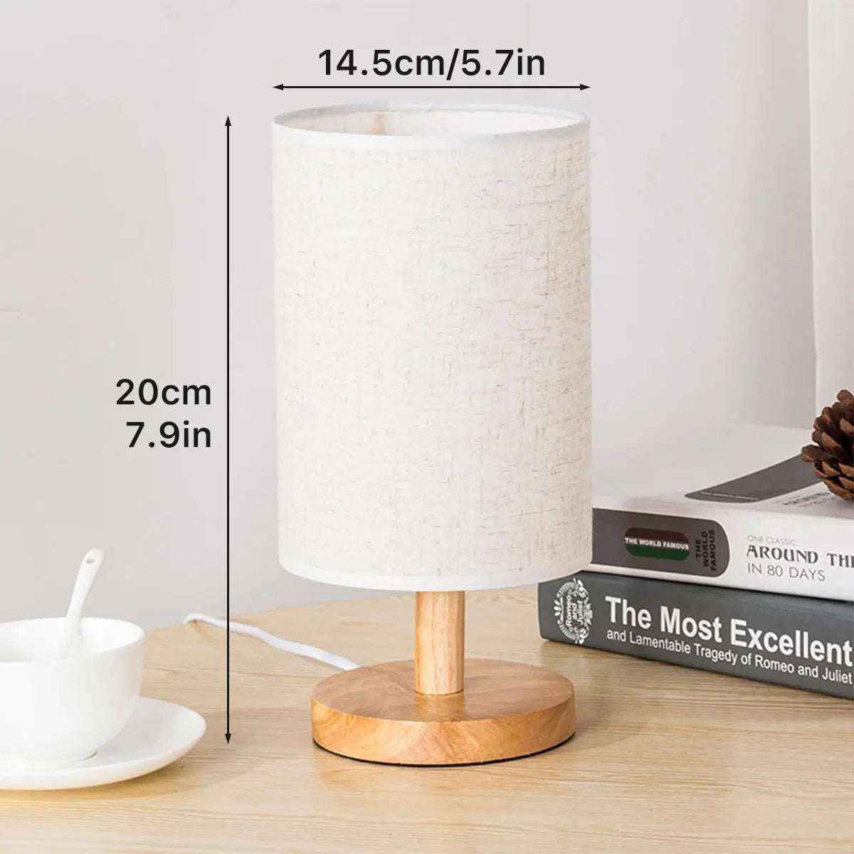 Night Lights Table Lamp For Bedroom Wooden Desk