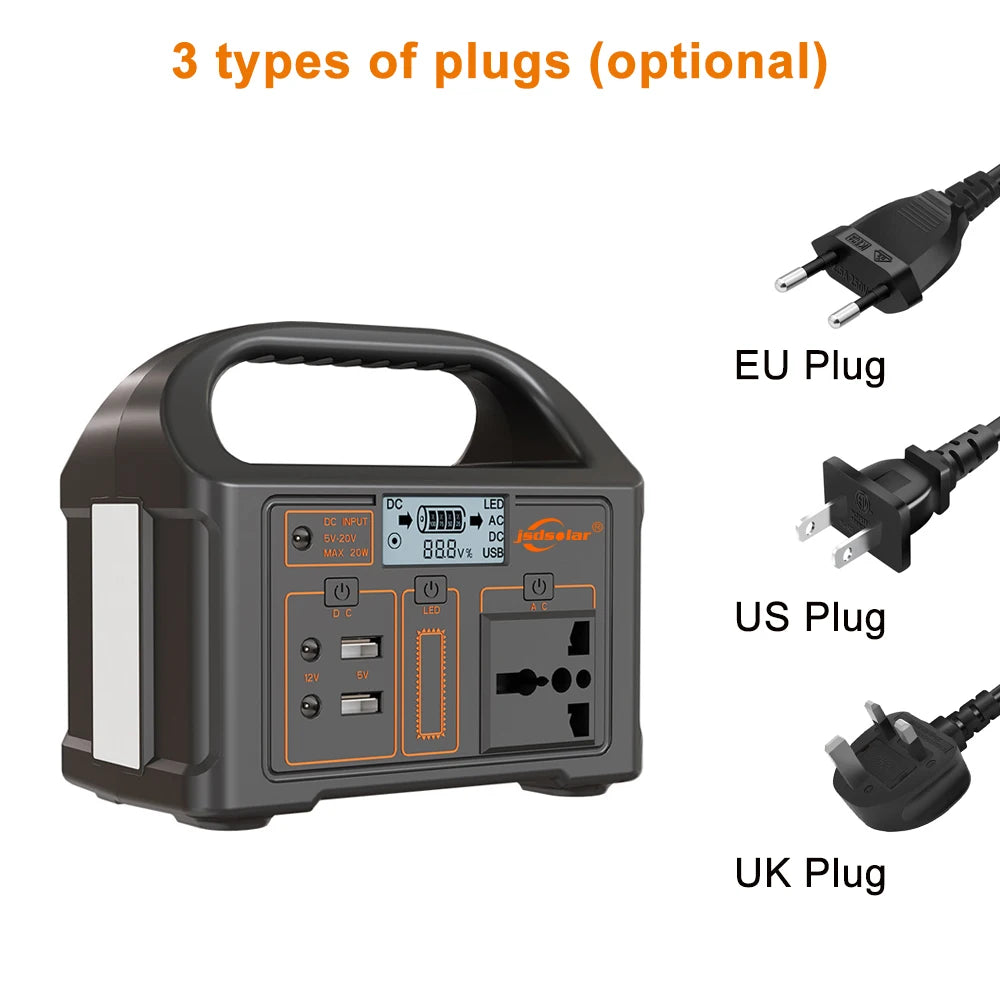 100W Portable Power Station Solar Powered Generator for Camping 24000mAh LiFePO4