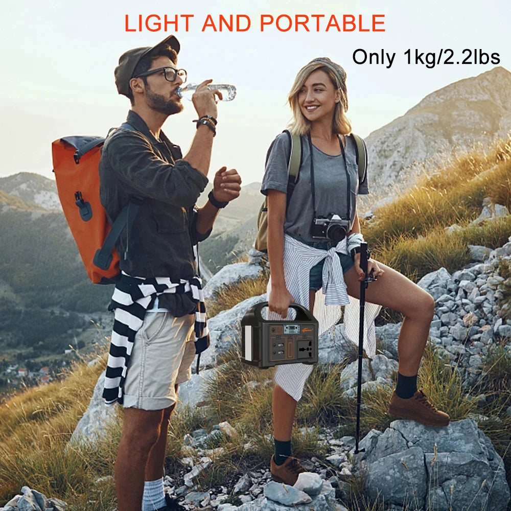 100W Portable Power Station Solar Powered Generator for Camping 24000mAh LiFePO4