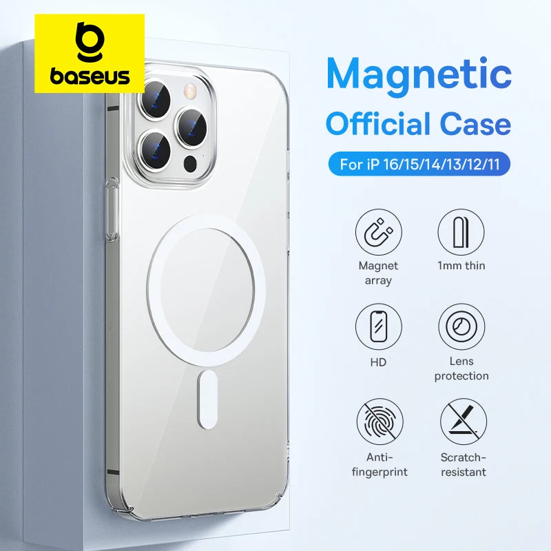 Magnetic Case for iPhone 16 15 Pro Max Wireless Charging Cover for iPhone 14 13 12 11 Pro Max