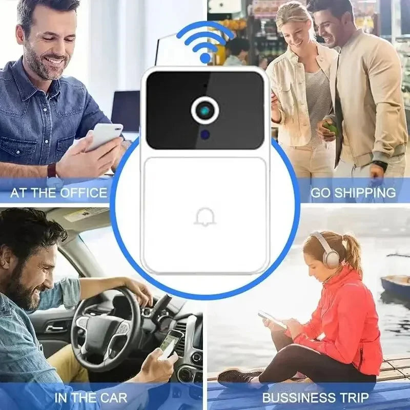 WiFi Video Doorbell Camera Wireless Night Vision Smart Home Doorbell Security Alerts