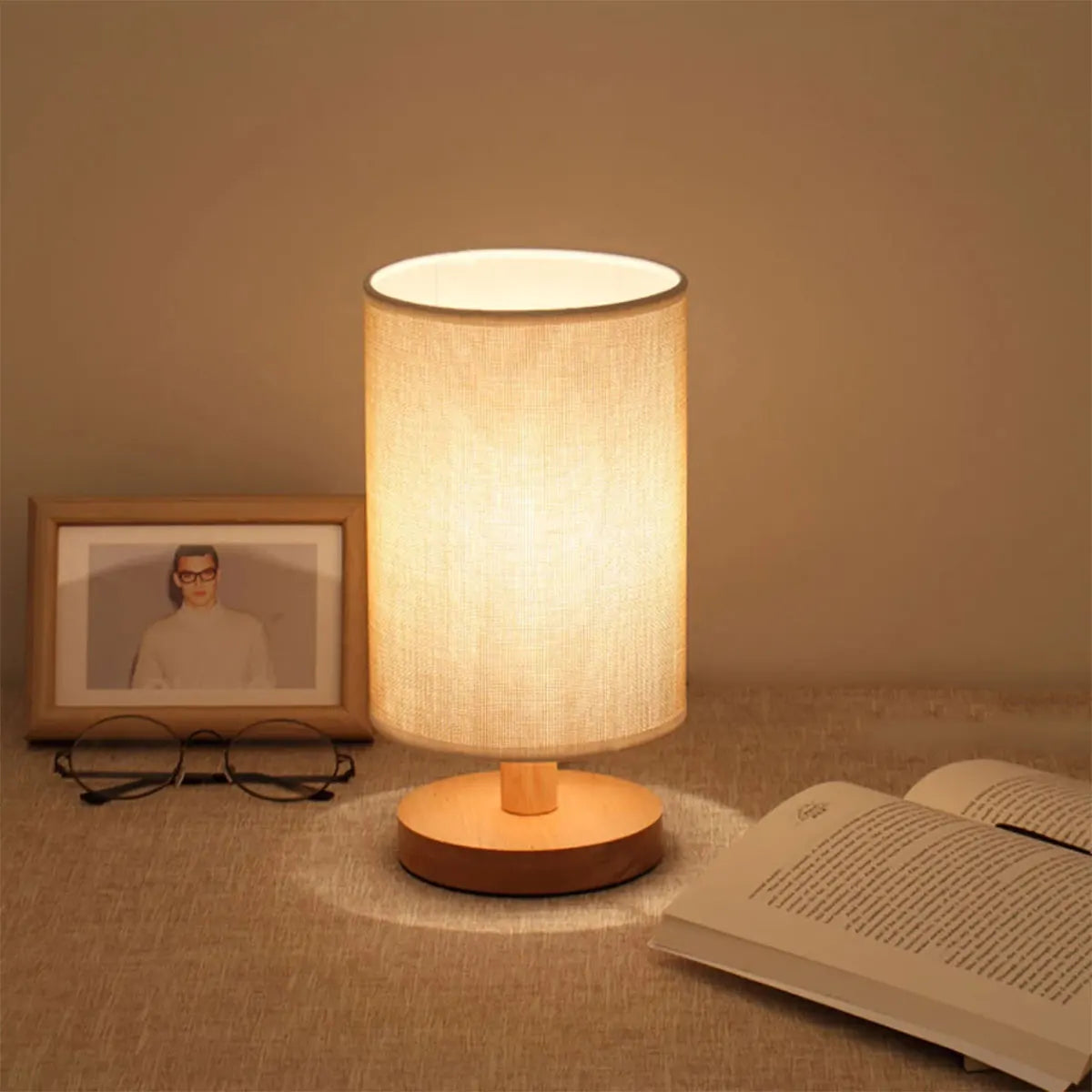 Night Lights Table Lamp For Bedroom Wooden Desk