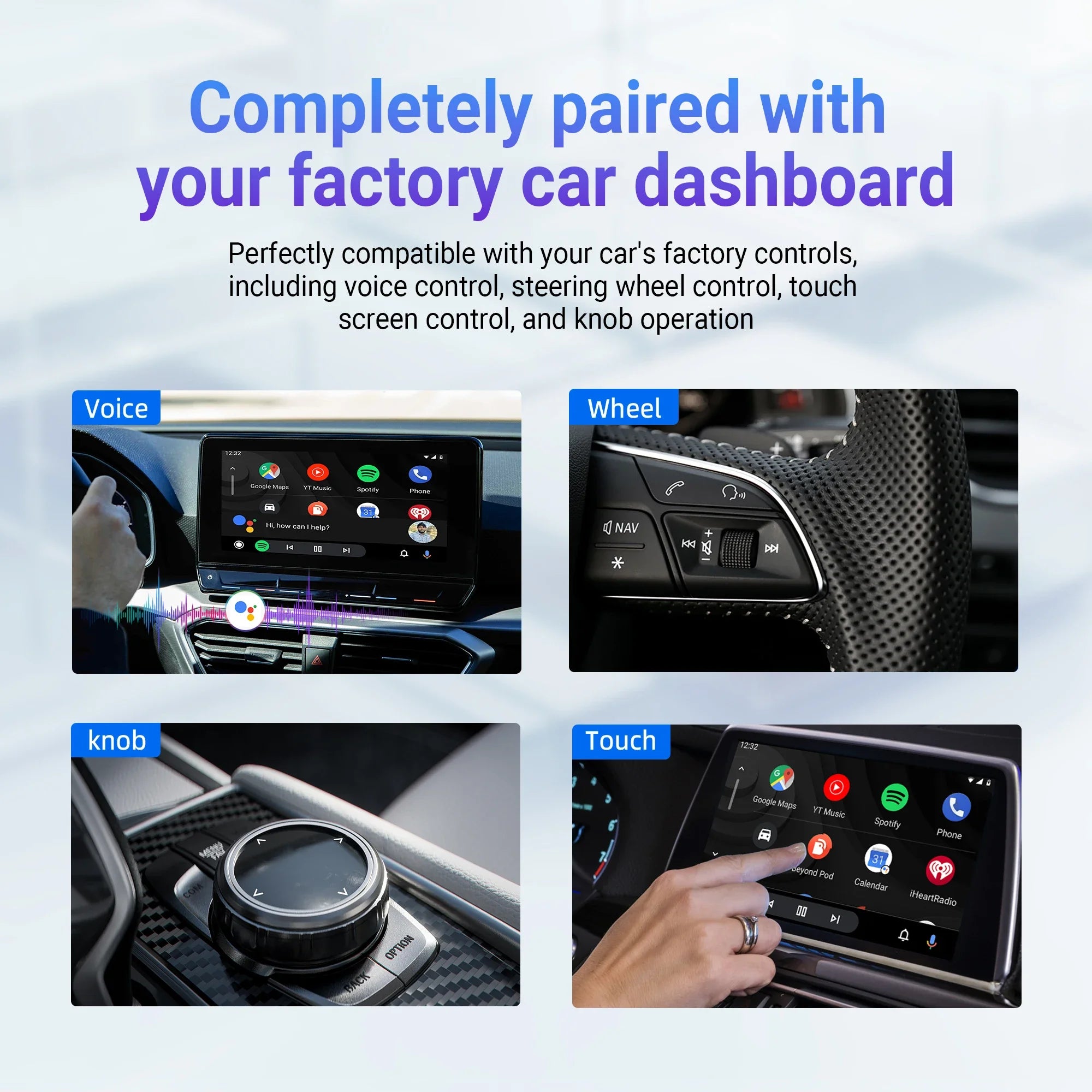 Play2Video PRO Wireless CarPlay and Android Auto Adapter Car Accessories for Kia Toyota