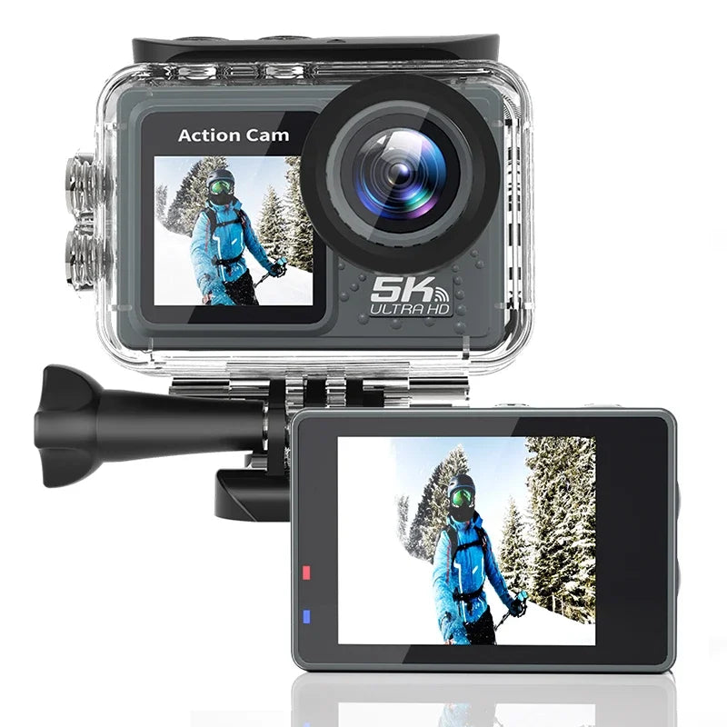 5K 4K Waterproof Sports Action Camera Dual Screen 30m Waterproof Sport Camera