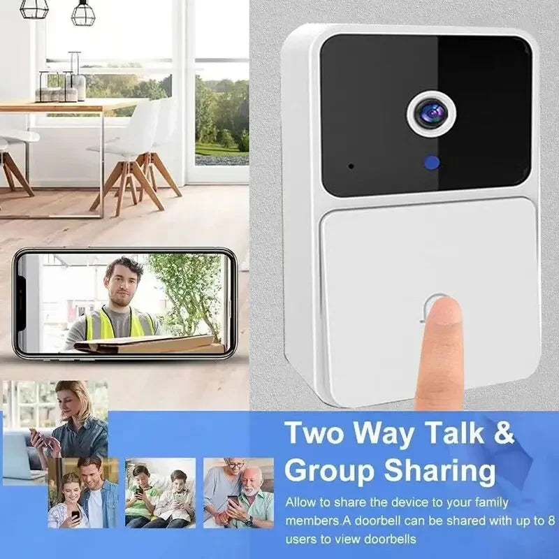 WiFi Video Doorbell Camera Wireless Night Vision Smart Home Doorbell Security Alerts