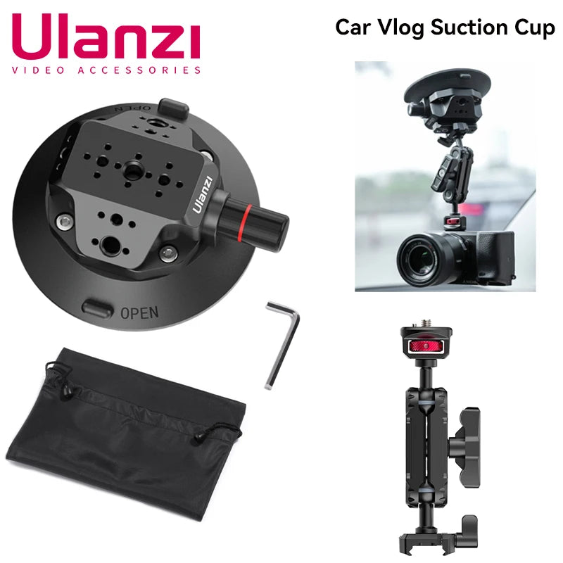 DSLR Camera Car Shooting Accessories Vlog Shoot Tool Car Windshield Mount