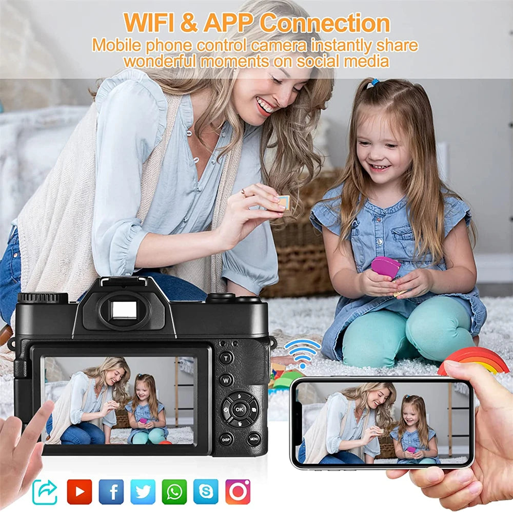 48MP Best Cheap Camera for Photography Beginners 4K WIFI Vlog Video Recorder