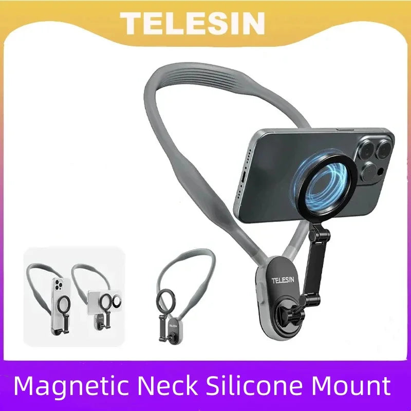 Telesin Magnetic Neck Holder Mount Quick Release Hold for IPhone samsung huawei xiaomi