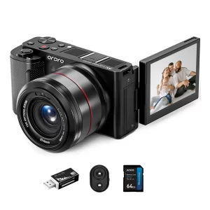 ORDRO G730 Digital Camera Compact 4K Vlog Camcorder 12X Optical Zoom 3.2" inches Touchscreen Manual Auto Focus for Photography