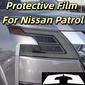 Car Headlights Taillights Protective Film For Nissan Patrol 2023 Front Anti Scratch Black Transparent TPU Sticker Accessories