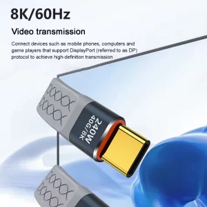 t Data Cable USB4 40 Gbps 8K 60Hz PD 240W USB C to Type C UltraShor for iPhone 16 15 14 13 12 Pro Max SSD Power Bank 0.13M