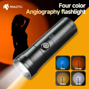 MIAOTU Portable RGB Sunset Mood Light with 20+ Filters, 4-Color LEDs for Video Focus, Photography & Ambient Lighting