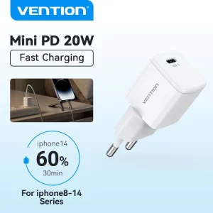 Vention USB Type C Charger 20W PD Fast Charger for iPhone 14 13 12 4.0 3.0 Quick Charge for Samsung Xiaomi Huawei Phone Charger